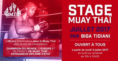 STAGE TECHNIQUE DE MUAY THAI AVEC BIGA TIDIANI. 