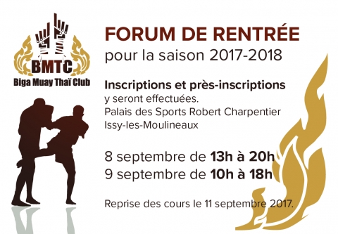 FORUM DE RENTRÉE  POUR LA SAISON 2017-2018