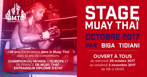 STAGE TECHNIQUE DE MUAY THAI AVEC BIGA TIDIANI. 