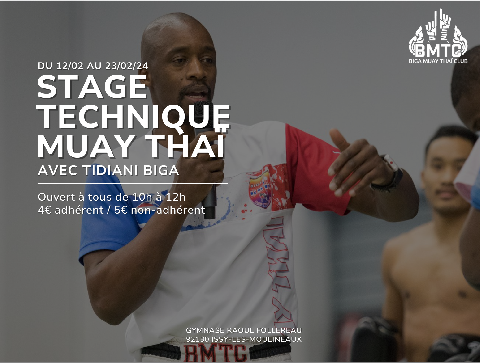 STAGE TECHNIQUE VACANCES FEVRIER AVEC TIDIANI BIGA